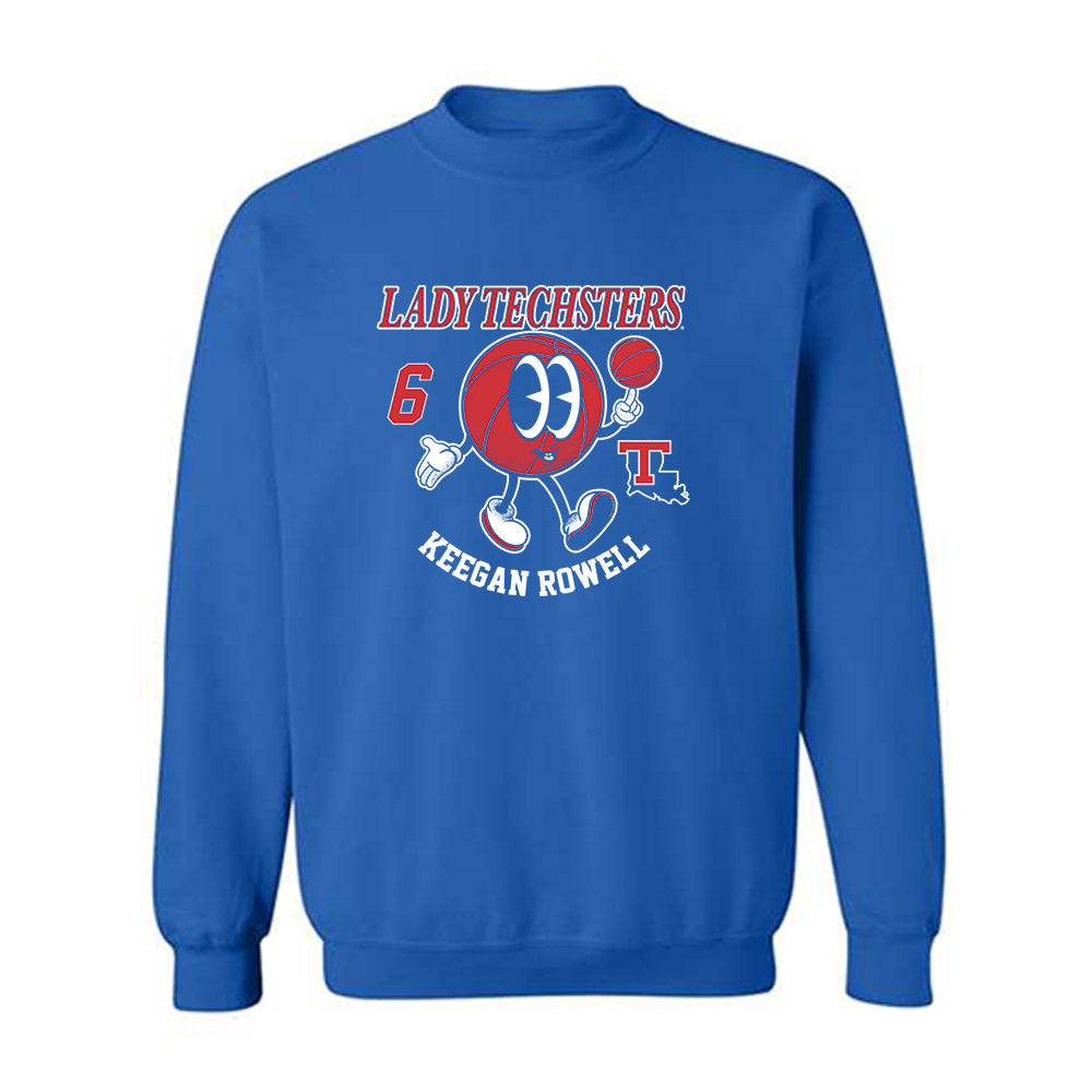 LA Tech - NCAA Men's Basketball : Keegan Rowell - Fashion Shersey Crewneck Sweatshirt-0