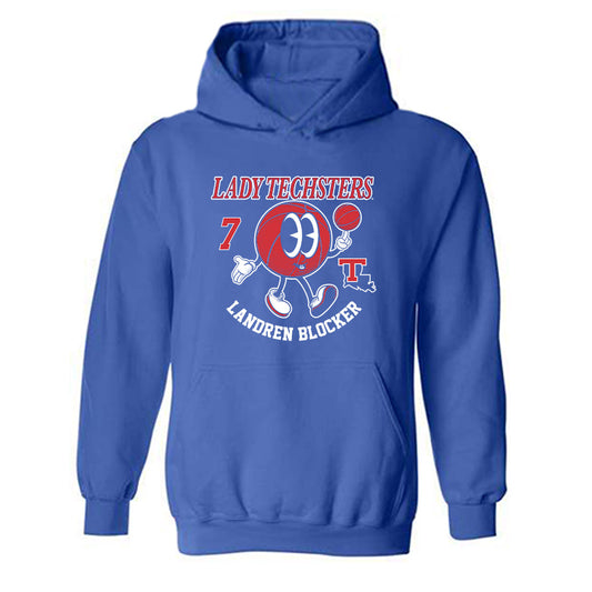 LA Tech - NCAA Men's Basketball : Landren Blocker - Fashion Shersey Hooded Sweatshirt