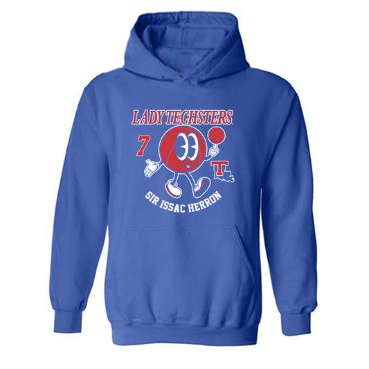 LA Tech - NCAA Men's Basketball : Sir issac Herron - Fashion Shersey Hooded Sweatshirt-0
