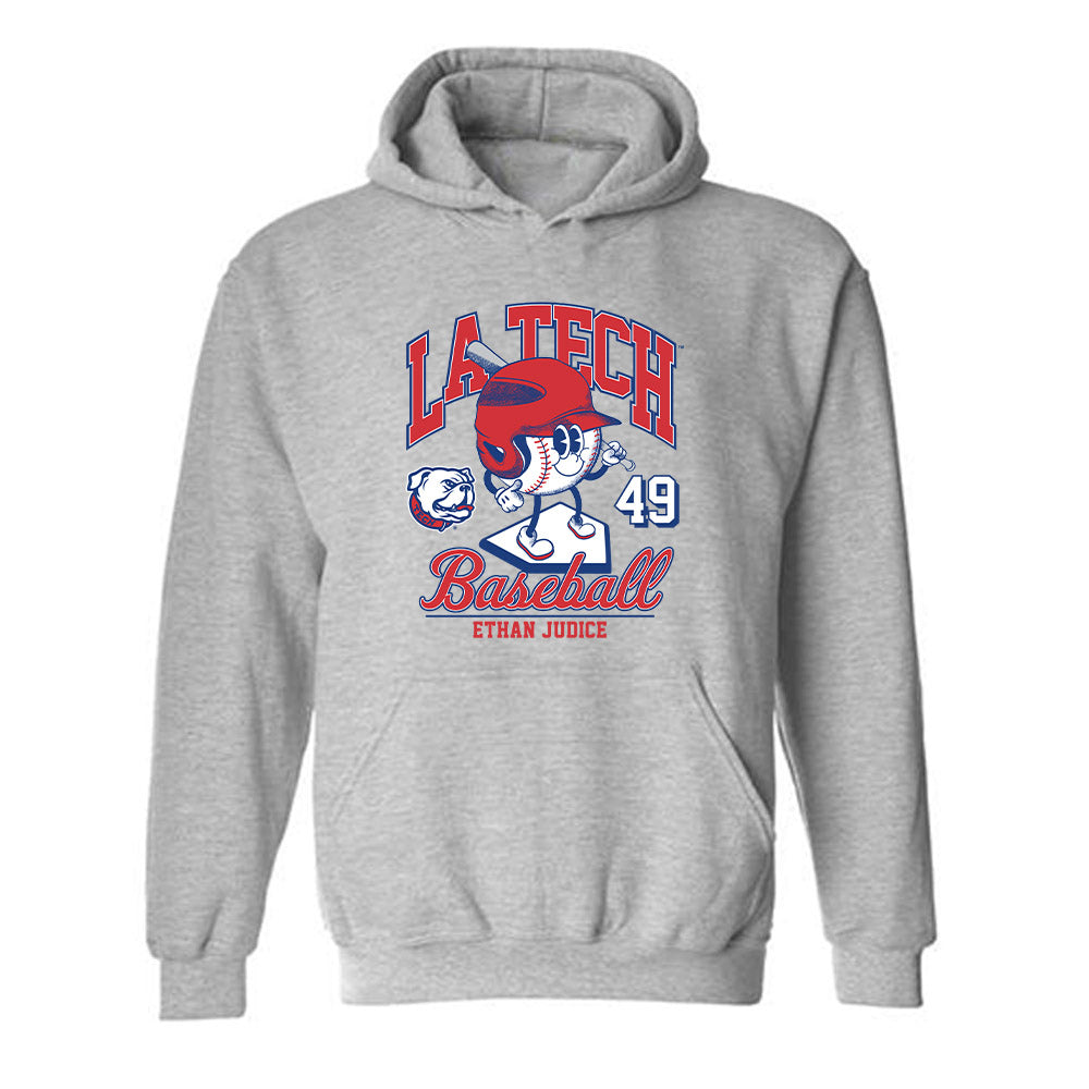LA Tech - NCAA Baseball : Ethan Judice - Fashion Shersey Hooded Sweatshirt-0