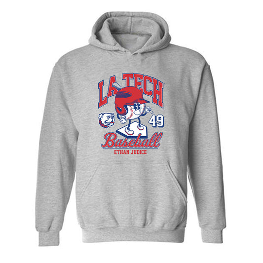 LA Tech - NCAA Baseball : Ethan Judice - Fashion Shersey Hooded Sweatshirt-0