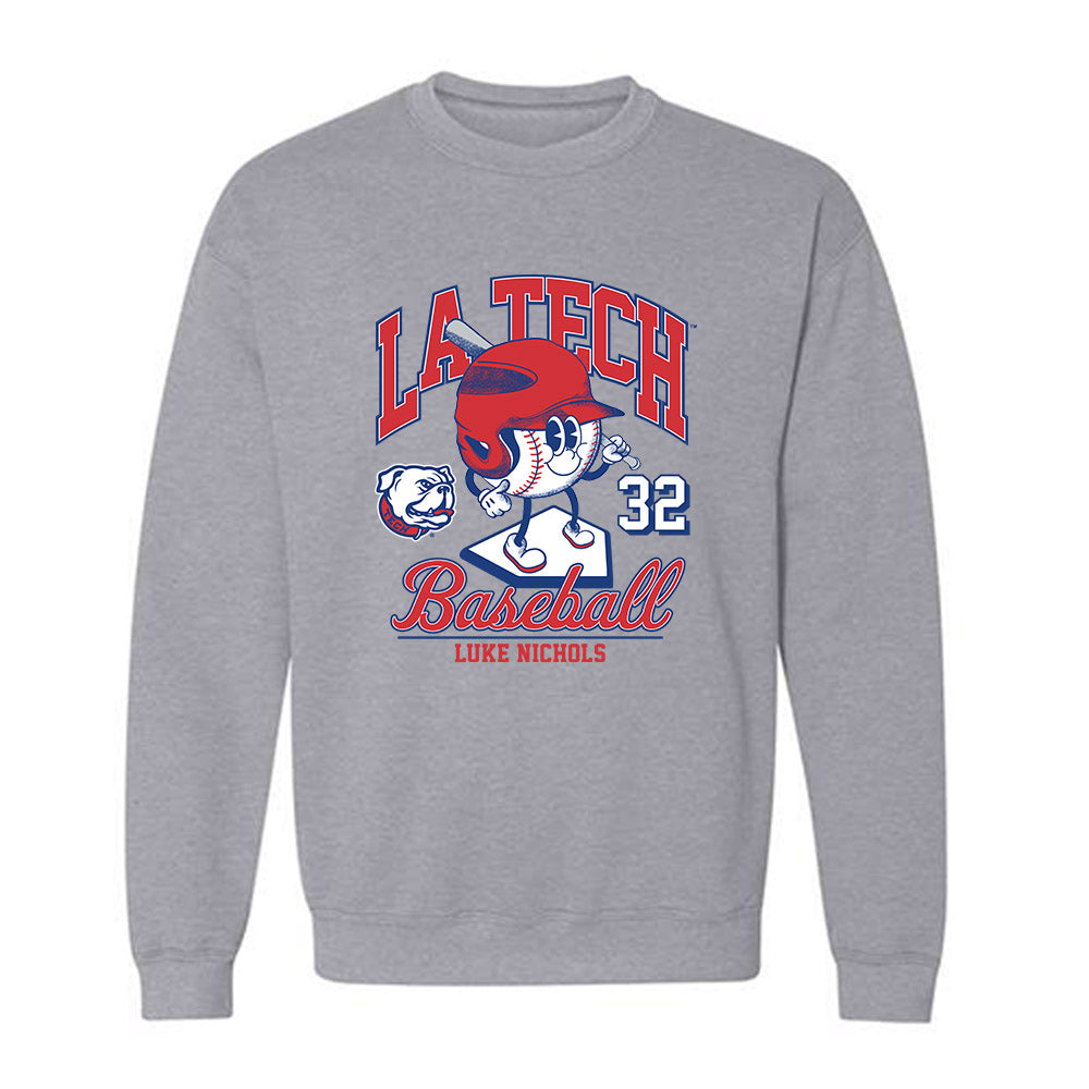 LA Tech - NCAA Baseball : Luke Nichols - Fashion Shersey Crewneck Sweatshirt-0