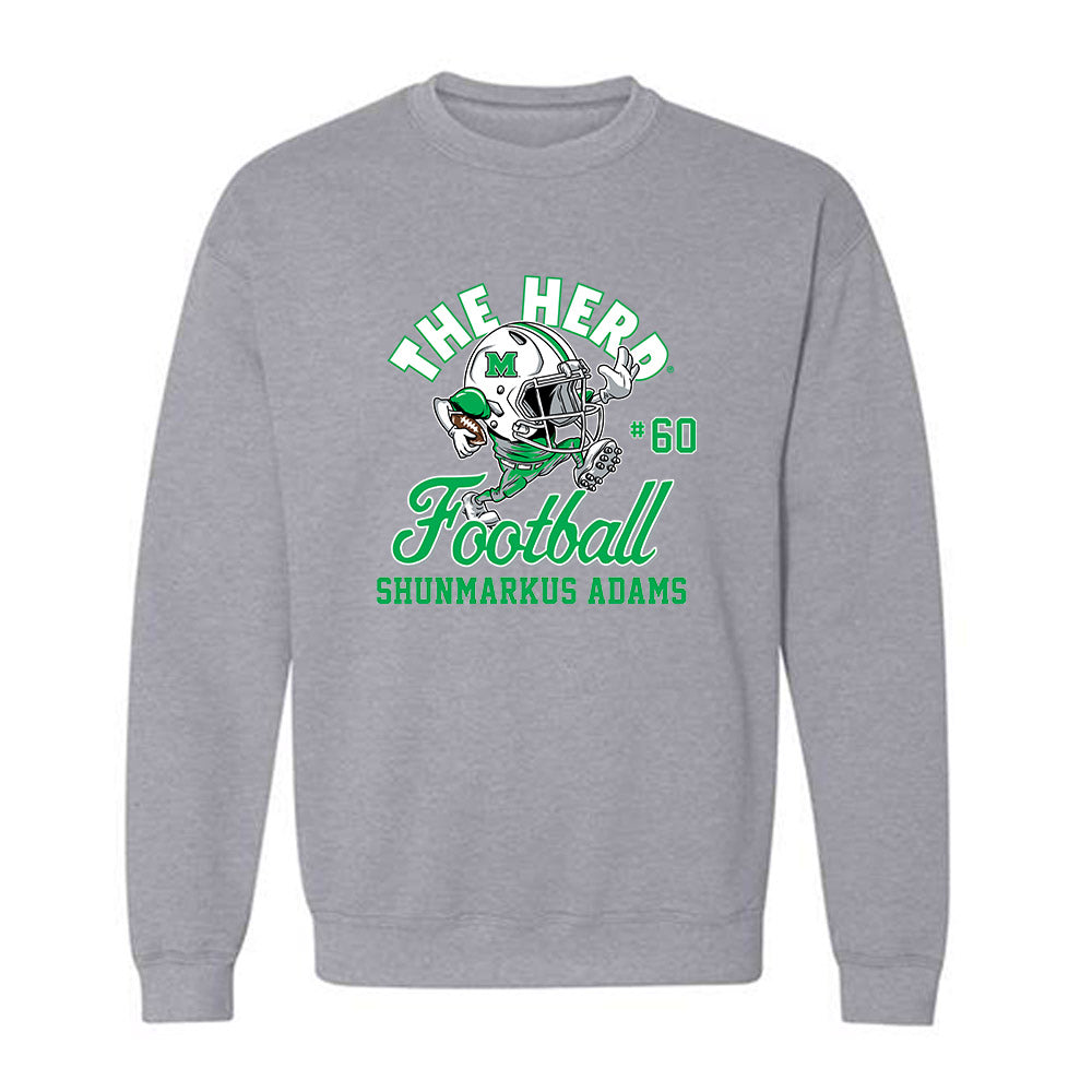 Marshall - NCAA Football : Shunmarkus Adams - Crewneck Sweatshirt-0