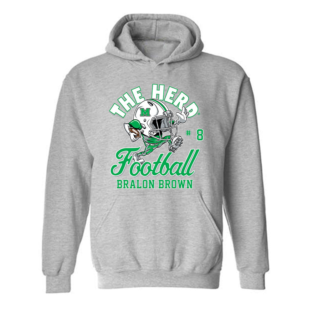 Marshall - NCAA Football : Bralon Brown - Hooded Sweatshirt