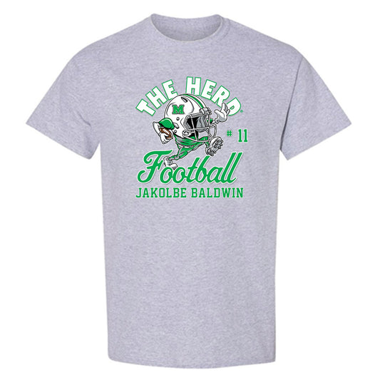 Marshall - NCAA Football : Jakolbe Baldwin - T-Shirt-0