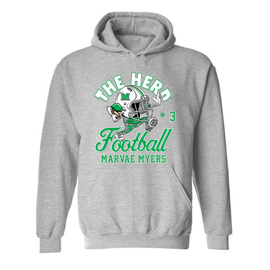 Marshall - NCAA Football : Marvae Myers - Hooded Sweatshirt-0