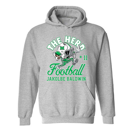 Marshall - NCAA Football : Jakolbe Baldwin - Hooded Sweatshirt-0