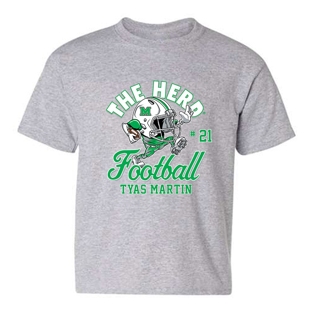 Marshall - NCAA Football : Tyas Martin - Youth T-Shirt-0