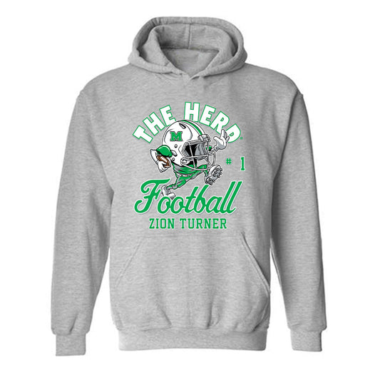 Marshall - NCAA Football : Zion Turner - Hooded Sweatshirt-0