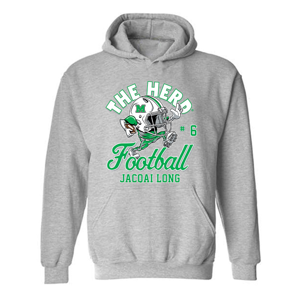 Marshall - NCAA Football : Jacqai Long - Hooded Sweatshirt-0