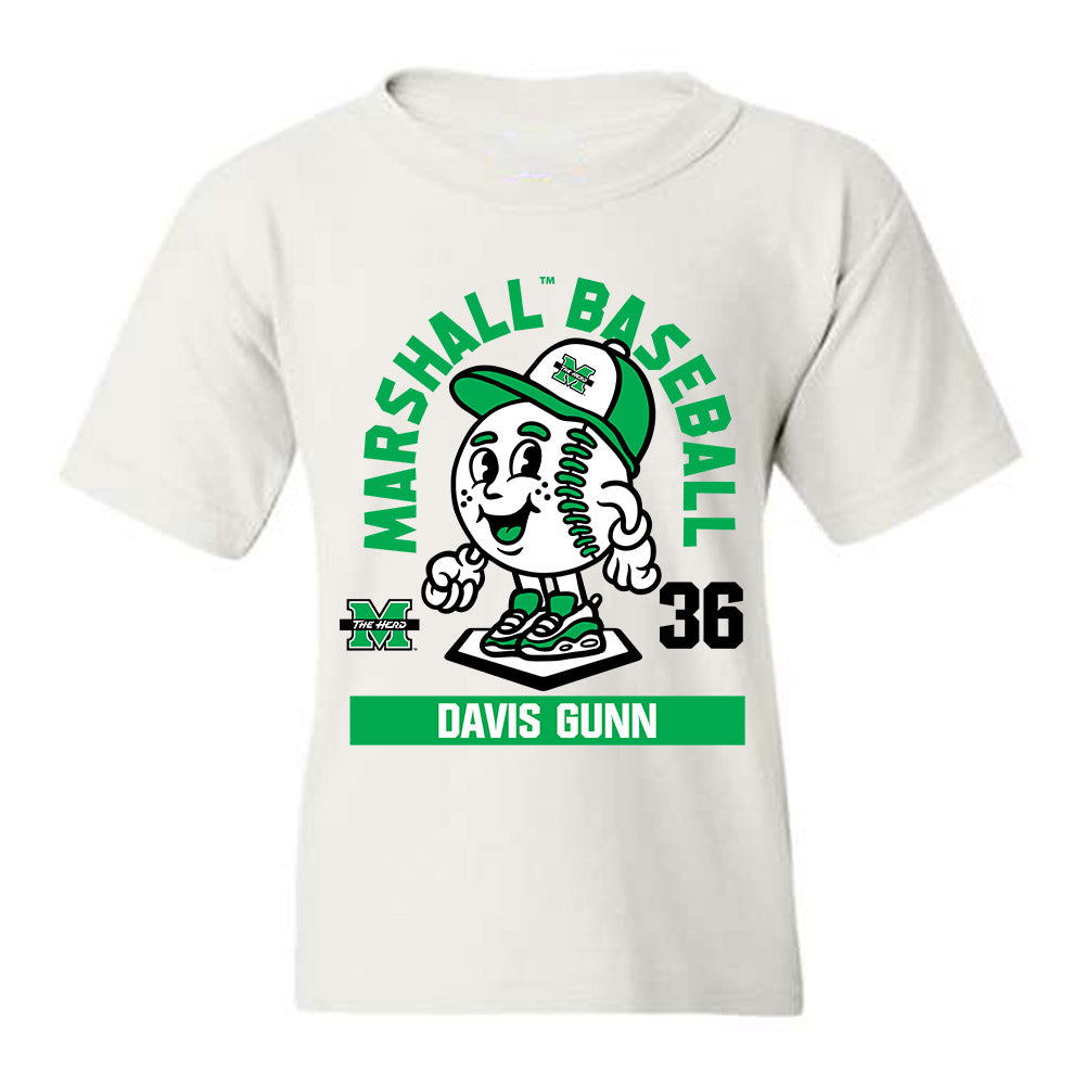 Marshall - NCAA Baseball : Davis Gunn - Fashion Shersey Youth T-Shirt