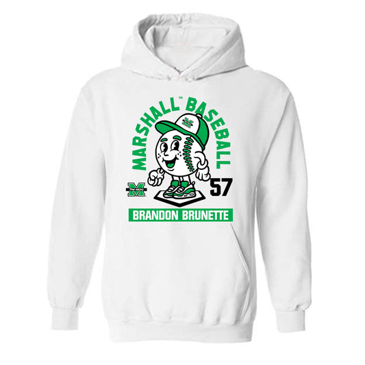 Marshall - NCAA Baseball : Brandon Brunette - Fashion Shersey Hooded Sweatshirt-0