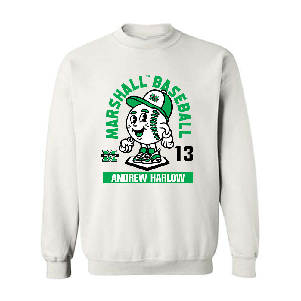 Marshall - NCAA Baseball : Andrew Harlow - Fashion Shersey Crewneck Sweatshirt-0