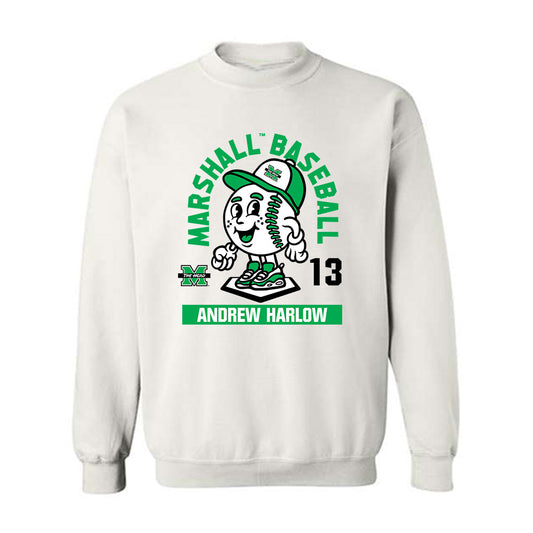Marshall - NCAA Baseball : Andrew Harlow - Fashion Shersey Crewneck Sweatshirt-0