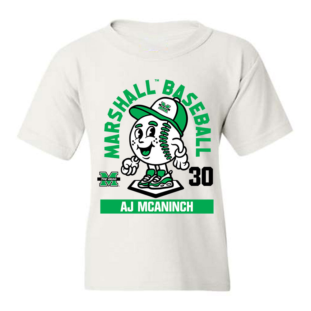 Marshall - NCAA Baseball : AJ McAninch - Fashion Shersey Youth T-Shirt