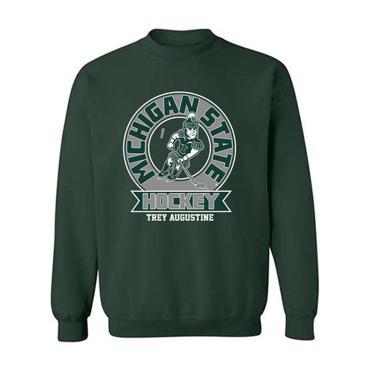 Michigan State - NCAA Men's Ice Hockey : Trey Augustine - Fashion Shersey Crewneck Sweatshirt-0