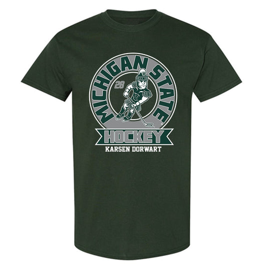 Michigan State - NCAA Men's Ice Hockey : Karsen Dorwart - Fashion Shersey T-Shirt-0