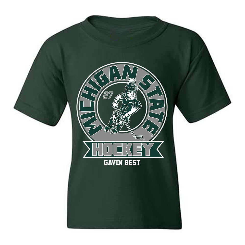 Michigan State - NCAA Men's Ice Hockey : Gavin Best - Fashion Shersey Youth T-Shirt-0