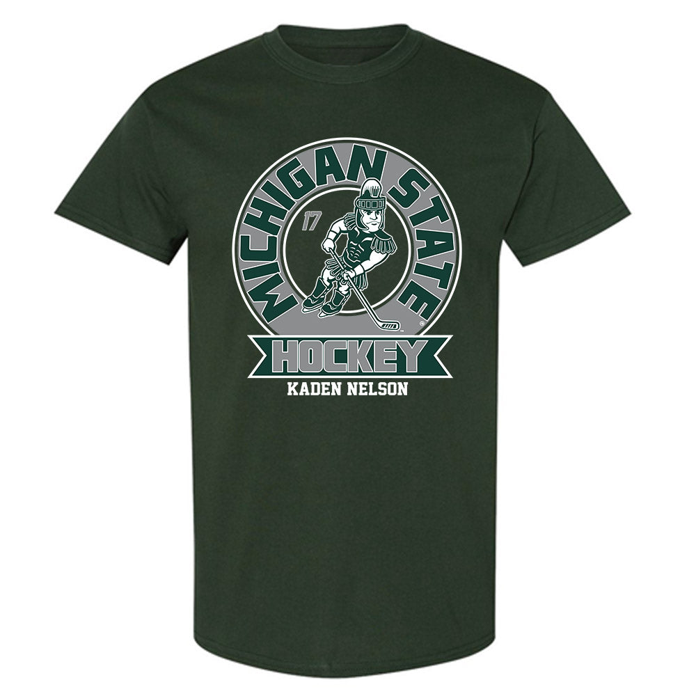 Michigan State - NCAA Men's Ice Hockey : Kaden Nelson - Fashion Shersey T-Shirt-0