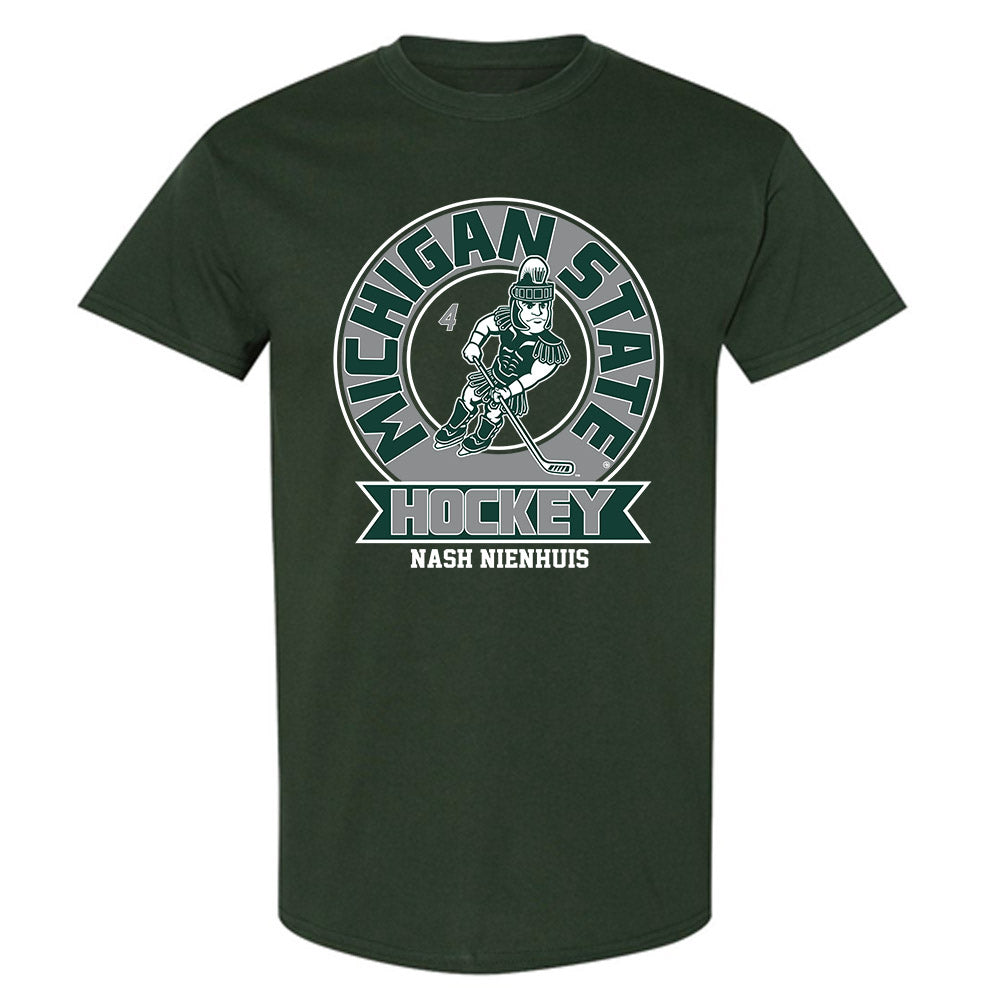 Michigan State - NCAA Men's Ice Hockey : Nash Nienhuis - Fashion Shersey T-Shirt-0