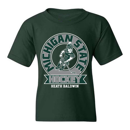 Michigan State - NCAA Men's Ice Hockey : Heath Baldwin - Fashion Shersey Youth T-Shirt-0