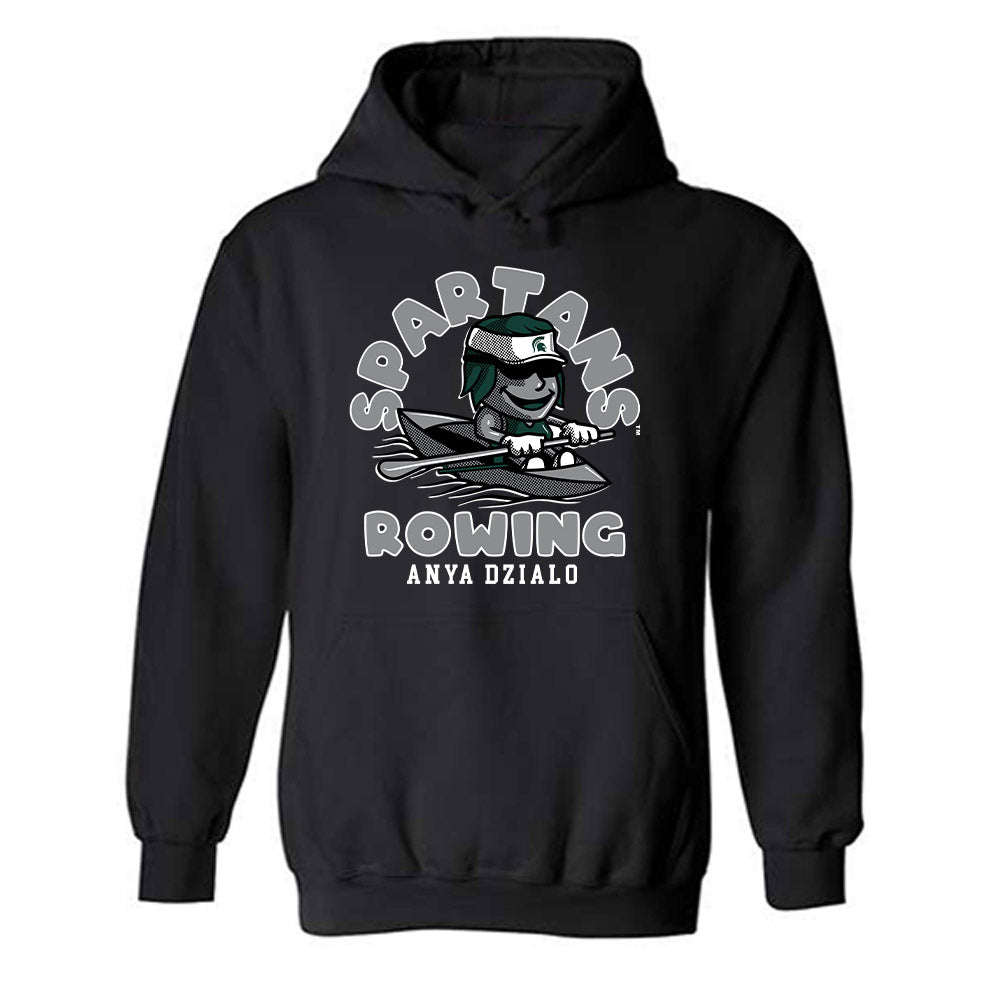 Michigan State - NCAA Women's Rowing : Anya Dzialo - Fashion Shersey Hooded Sweatshirt-0