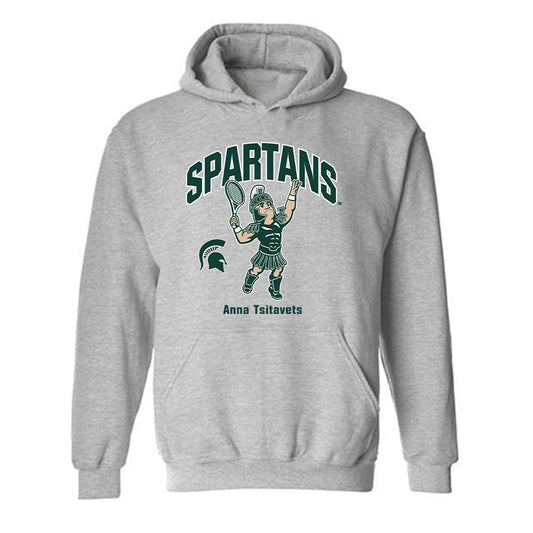 Michigan State - NCAA Women's Tennis : Anna Tsitavets - Fashion Shersey Hooded Sweatshirt-0