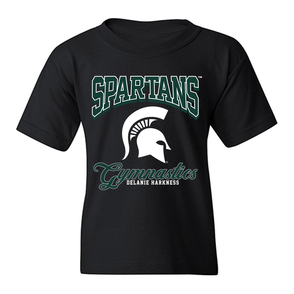 Michigan State - NCAA Women's Gymnastics : Delanie Harkness - Fashion Shersey Youth T-Shirt-0