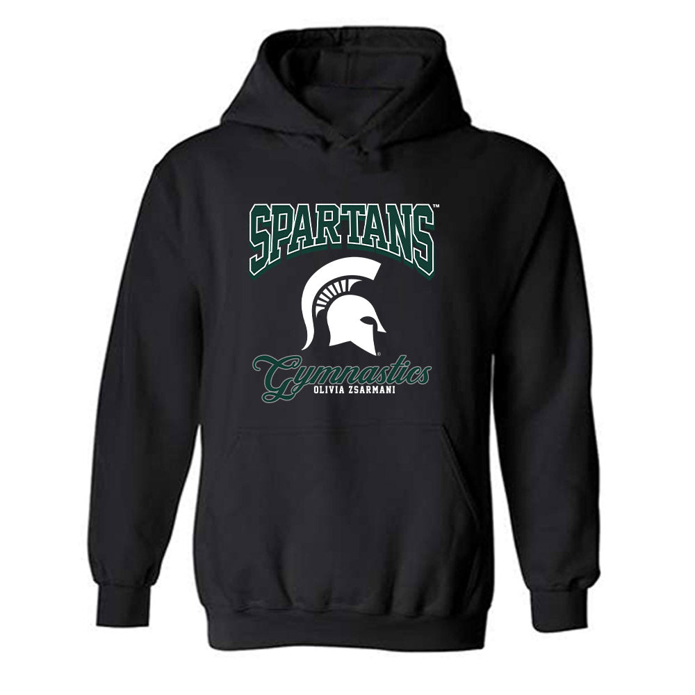 Michigan State - NCAA Women's Gymnastics : Olivia Zsarmani - Fashion Shersey Hooded Sweatshirt-0