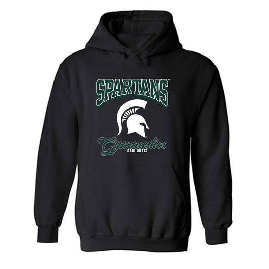 Michigan State - NCAA Women's Gymnastics : Gabi Ortiz - Fashion Shersey Hooded Sweatshirt-0
