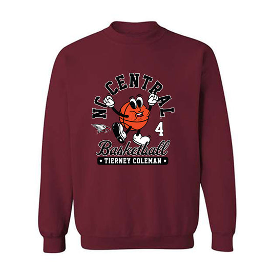 NCCU - NCAA Women's Basketball : Tierney Coleman - Fashion Shersey Crewneck Sweatshirt-0