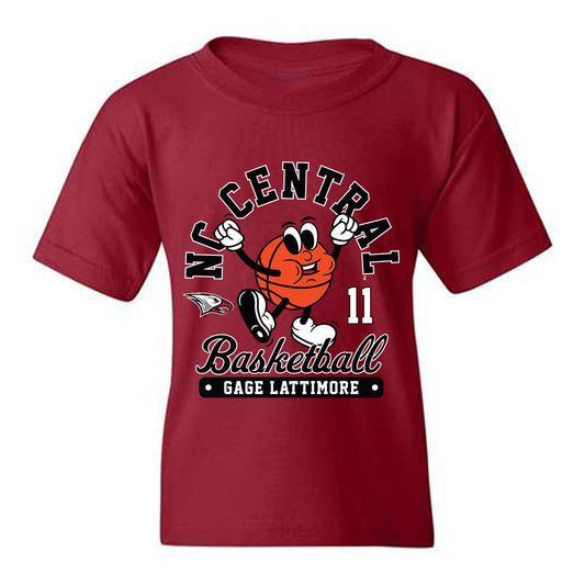 NCCU - NCAA Men's Basketball : Gage Lattimore - Fashion Shersey Youth T-Shirt-0