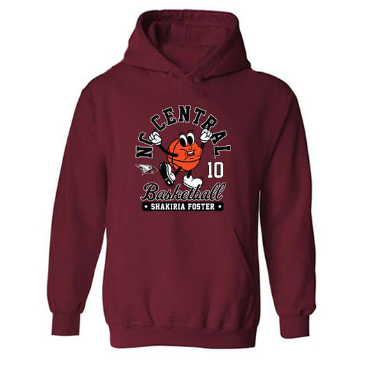 NCCU - NCAA Women's Basketball : Shakiria Foster - Fashion Shersey Hooded Sweatshirt-0