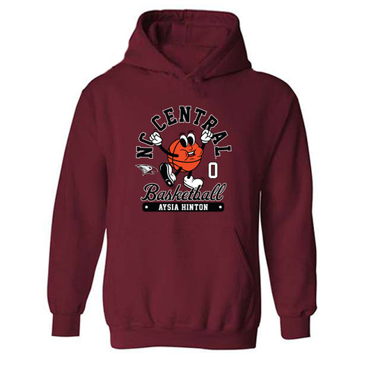 NCCU - NCAA Women's Basketball : Aysia Hinton - Fashion Shersey Hooded Sweatshirt-0