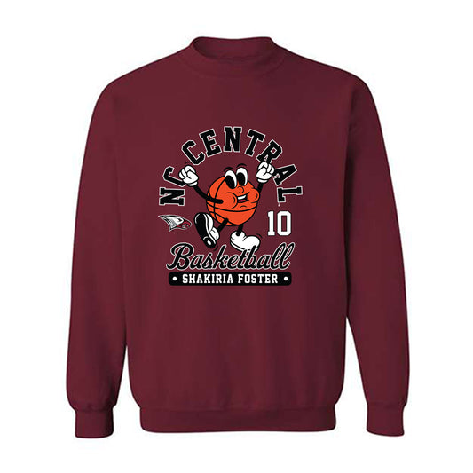 NCCU - NCAA Women's Basketball : Shakiria Foster - Fashion Shersey Crewneck Sweatshirt-0