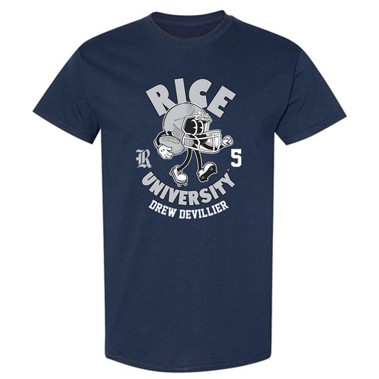 Rice - NCAA Football : Drew Devillier - Fashion Shersey T-Shirt-0