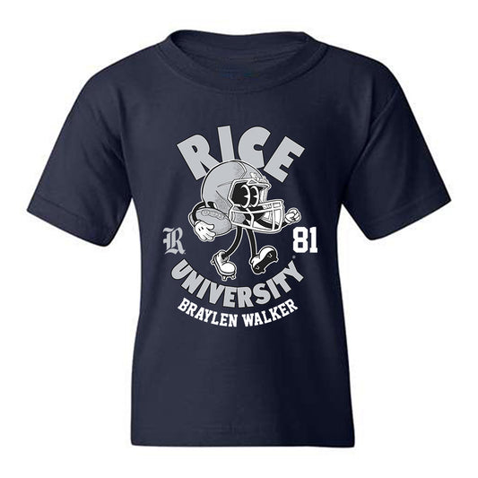 Rice - NCAA Football : Braylen Walker - Fashion Shersey Youth T-Shirt-0