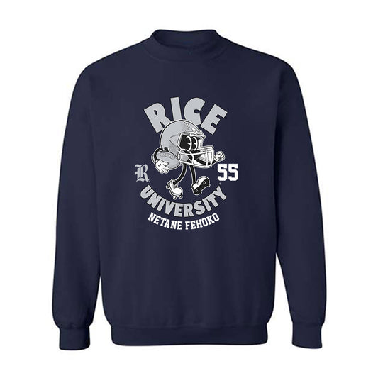 Rice - NCAA Football : Netane Fehoko - Fashion Shersey Crewneck Sweatshirt-0