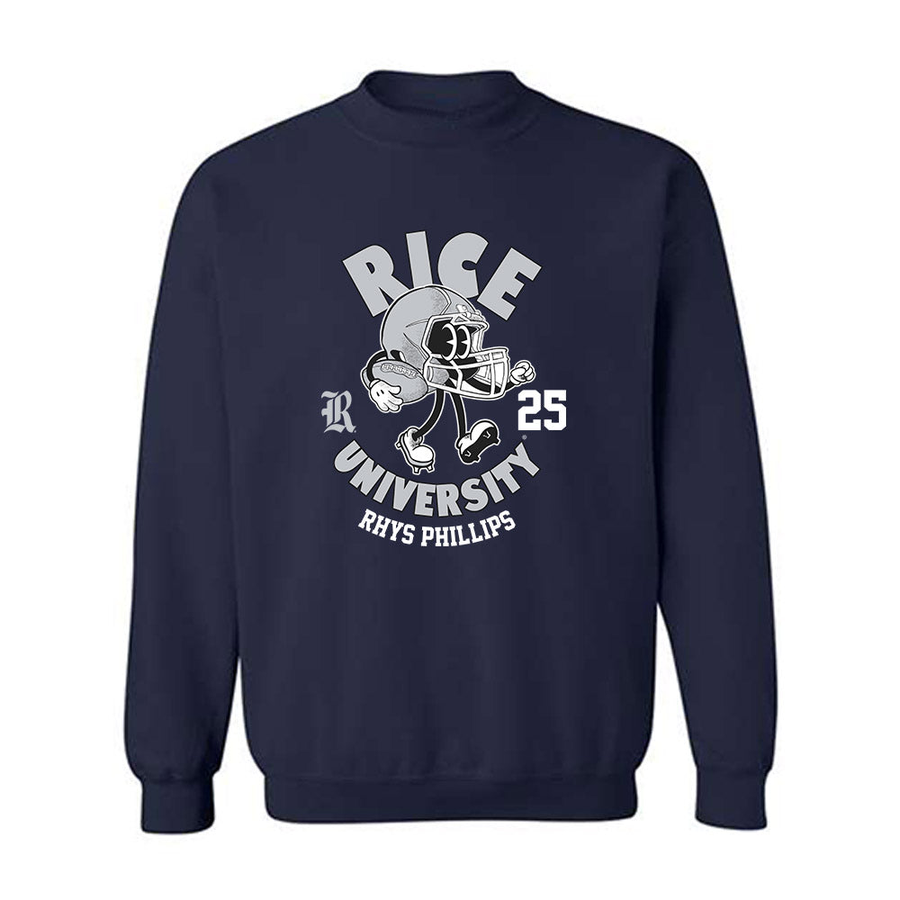 Rice - NCAA Football : Rhys Phillips - Fashion Shersey Crewneck Sweatshirt-0