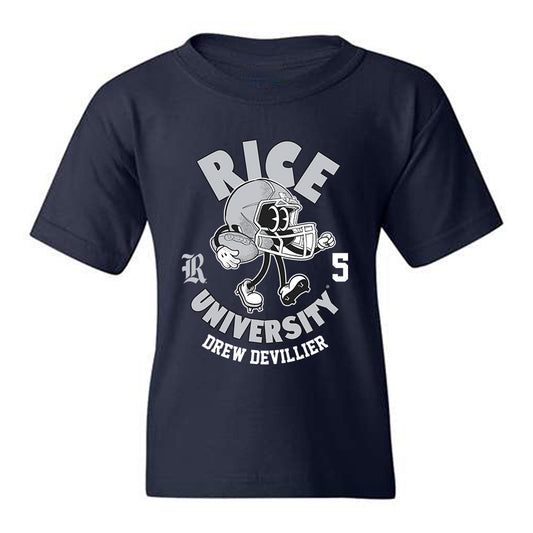 Rice - NCAA Football : Drew Devillier - Fashion Shersey Youth T-Shirt-0