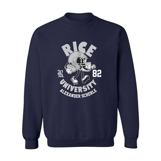 Rice - NCAA Football : Alexander Scherle - Fashion Shersey Crewneck Sweatshirt-0