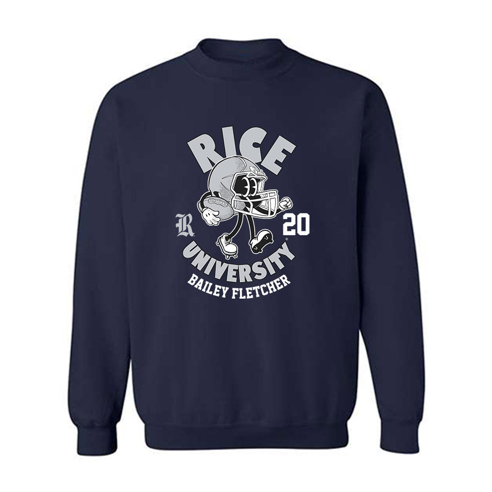 Rice - NCAA Football : Bailey Fletcher - Fashion Shersey Crewneck Sweatshirt