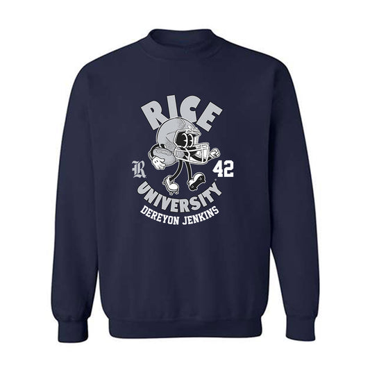 Rice - NCAA Football : DeReyon Jenkins - Fashion Shersey Crewneck Sweatshirt-0