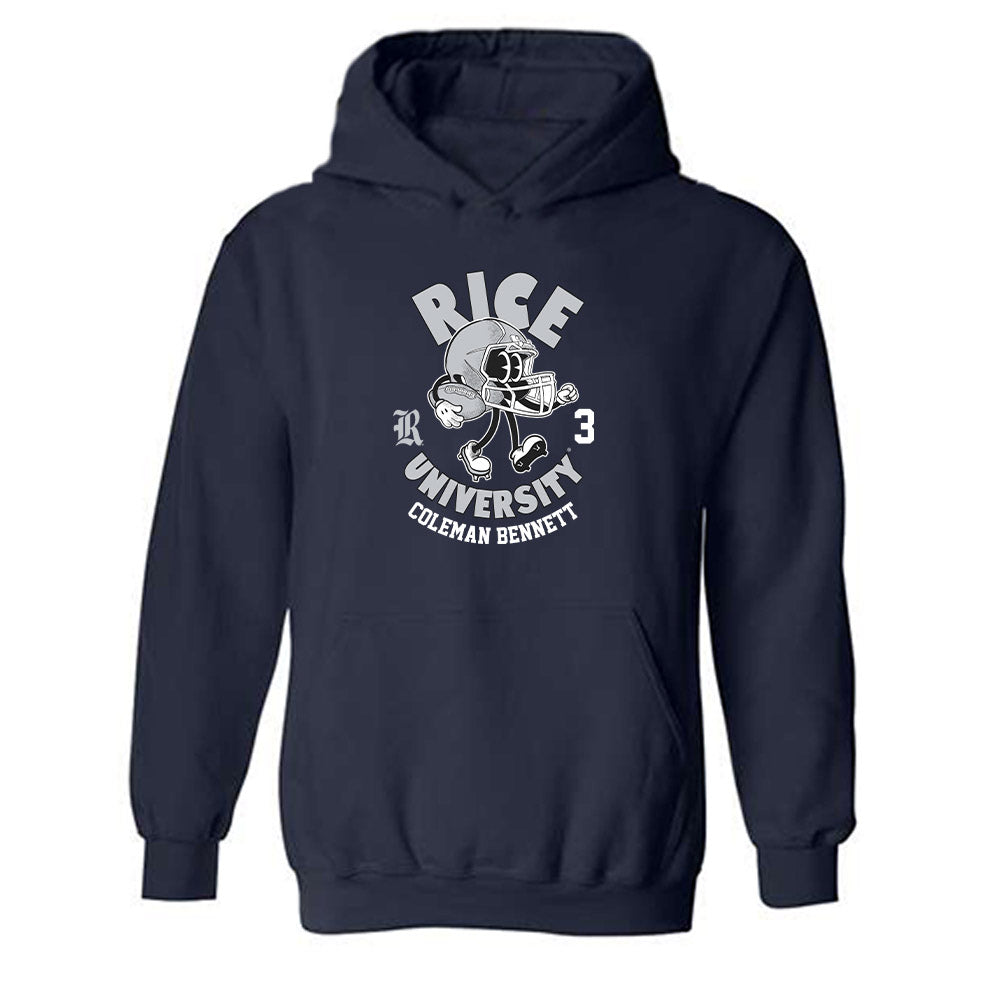 Rice - NCAA Football : Coleman Bennett - Fashion Shersey Hooded Sweatshirt