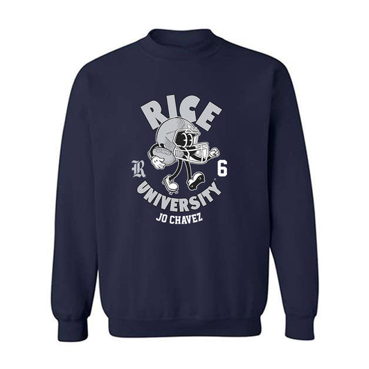Rice - NCAA Football : Jo Chavez - Fashion Shersey Crewneck Sweatshirt-0