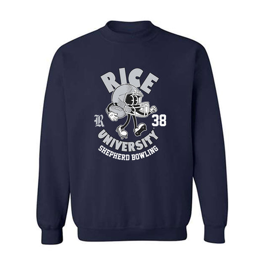 Rice - NCAA Football : Shepherd Bowling - Fashion Shersey Crewneck Sweatshirt-0