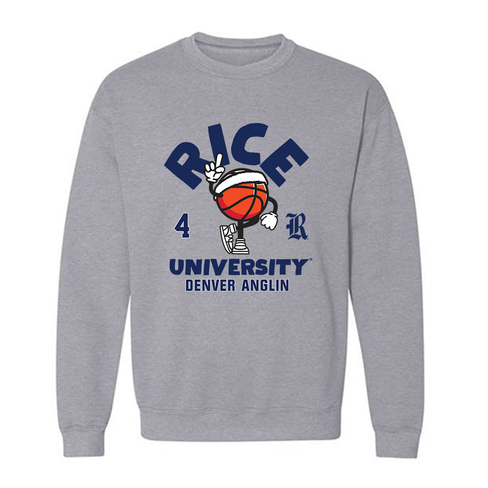 Rice - NCAA Men's Basketball : Denver Anglin - Fashion Shersey Crewneck Sweatshirt-0