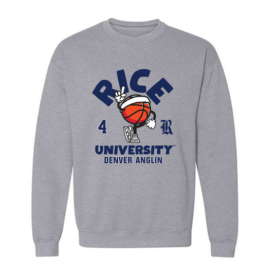 Rice - NCAA Men's Basketball : Denver Anglin - Fashion Shersey Crewneck Sweatshirt-0