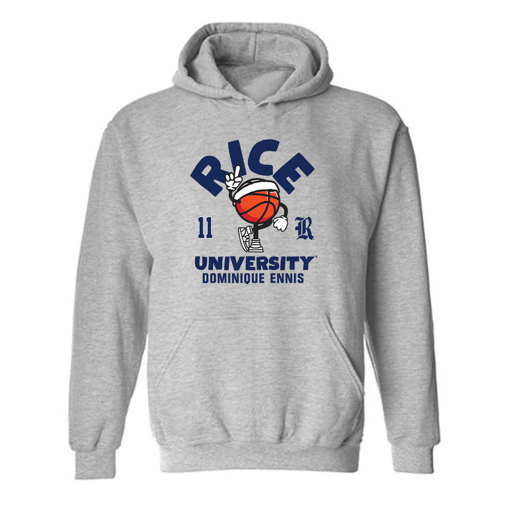 Rice - NCAA Women's Basketball : Dominique Ennis - Fashion Shersey Hooded Sweatshirt