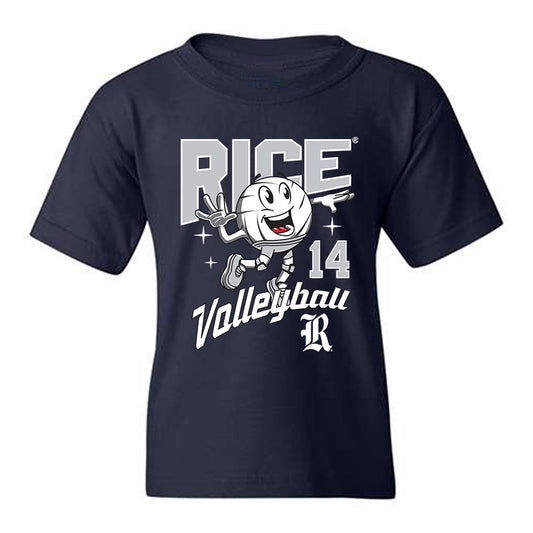 Rice - NCAA Women's Volleyball : Savannah Skopal - Fashion Shersey Youth T-Shirt-0